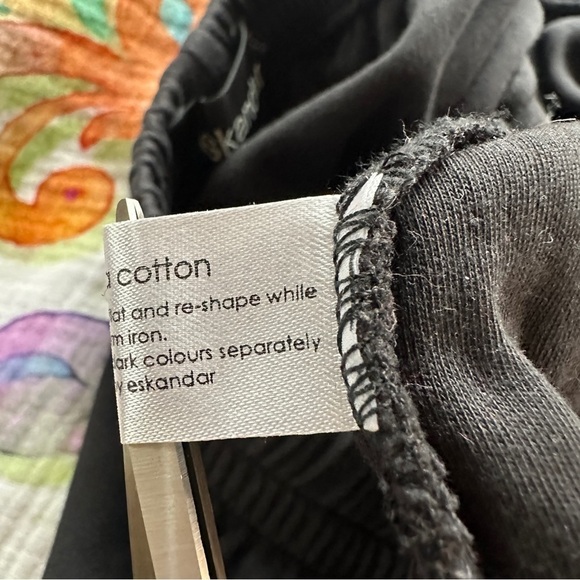 Eskandar Pima Cotton Pull On Wide Leg Pants Size O Fits a L - Picture 6 of 7